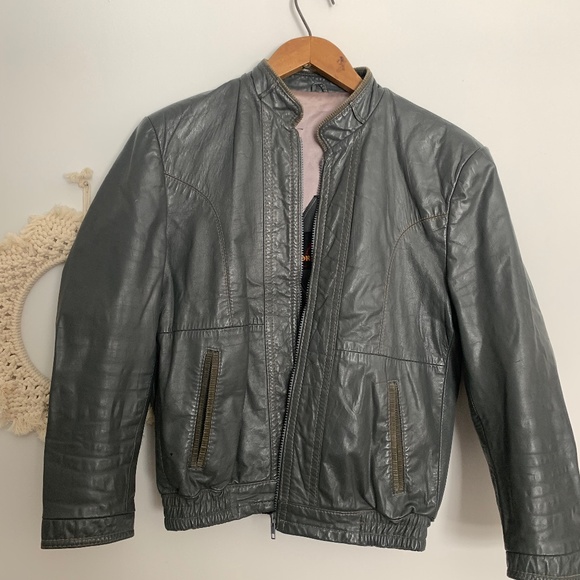 Vintage leather jacket 80s - Picture 1 of 6